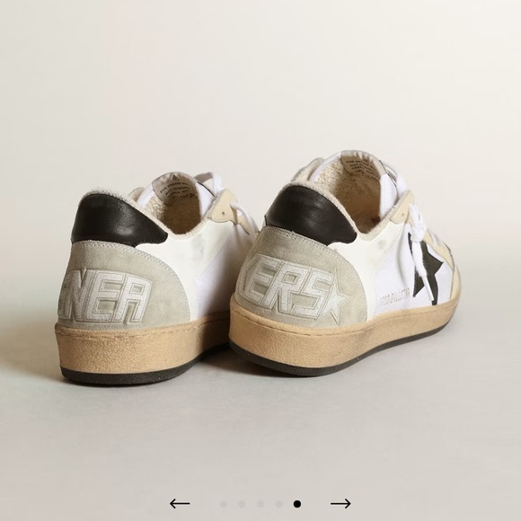 Golden Goose Ball Star sneakers in white canvas and leather - Picture 4 of 11